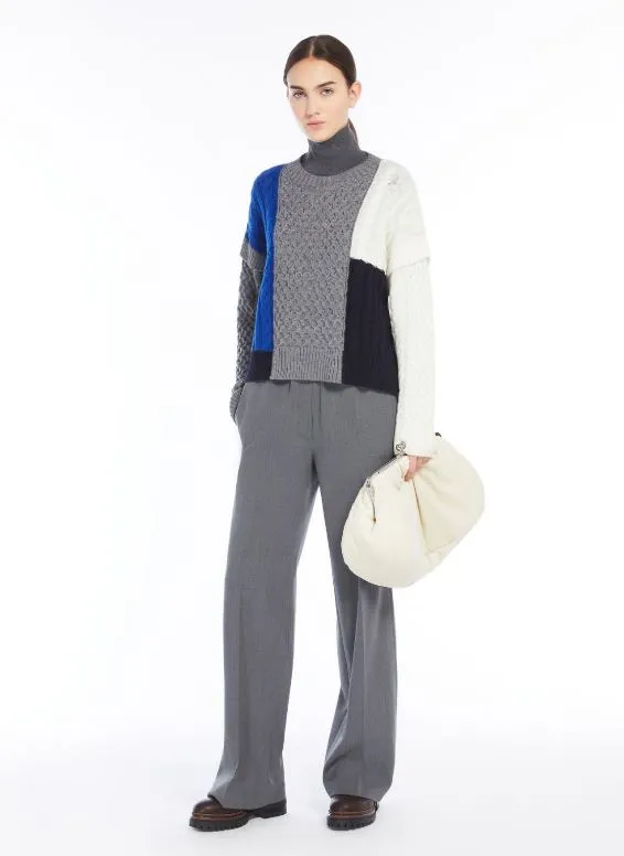 -Max Mara Weekend Maglia patchwork in lana MESTRE