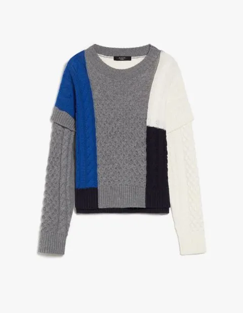 -Max Mara Weekend Maglia patchwork in lana MESTRE