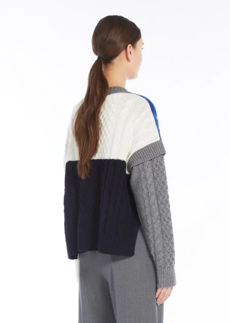 -Max Mara Weekend Maglia patchwork in lana MESTRE