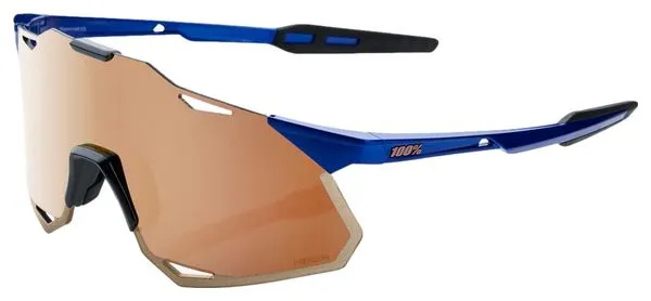 100% Hypercraft XS Blu Cobalto Brillante - Lenti Hiper Mirror Rame