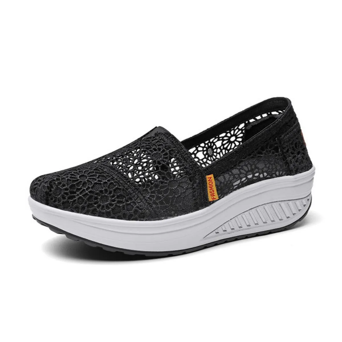 2022 scarpe estive nuove da donna con plateau scarpe vulcanizzate da donna scarpe basse in pizzo traforato marchio di lusso anti