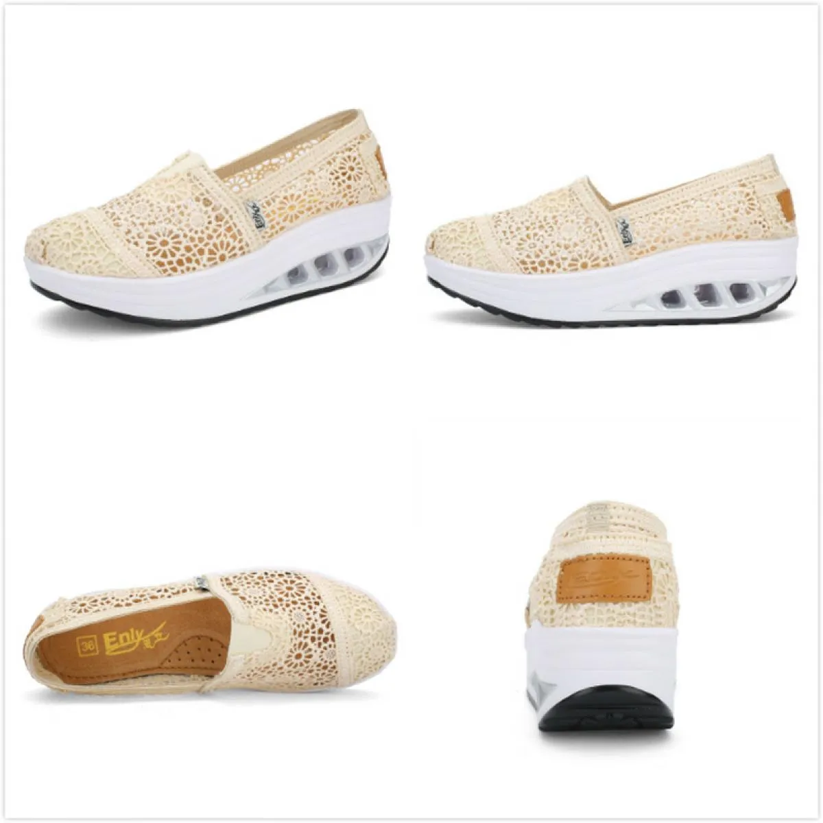 2022 scarpe estive nuove da donna con plateau scarpe vulcanizzate da donna scarpe basse in pizzo traforato marchio di lusso anti