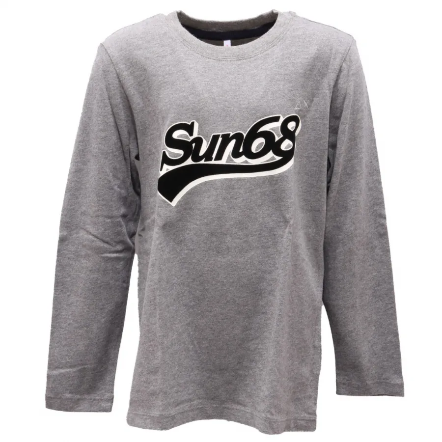 2249AL maglia bimbo boy SUN 68 kids t-shirt grey
