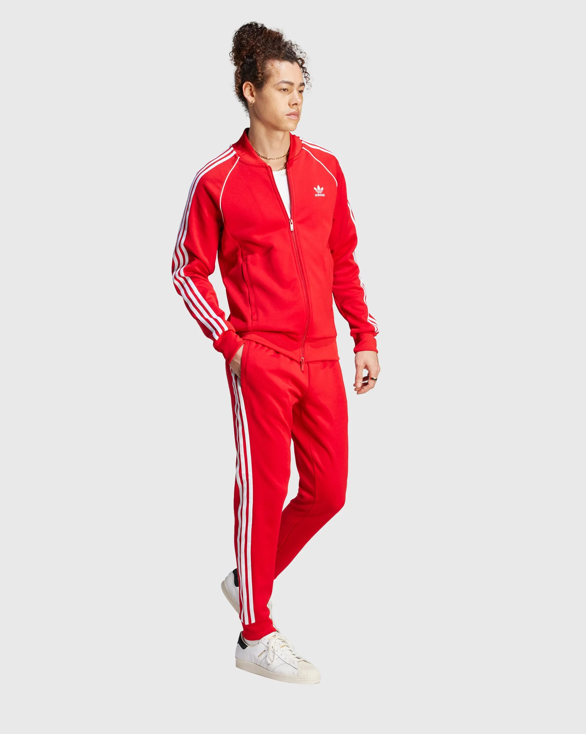 Adidas Originals Pantaloni Sportivi SST Track Rosso Uomo