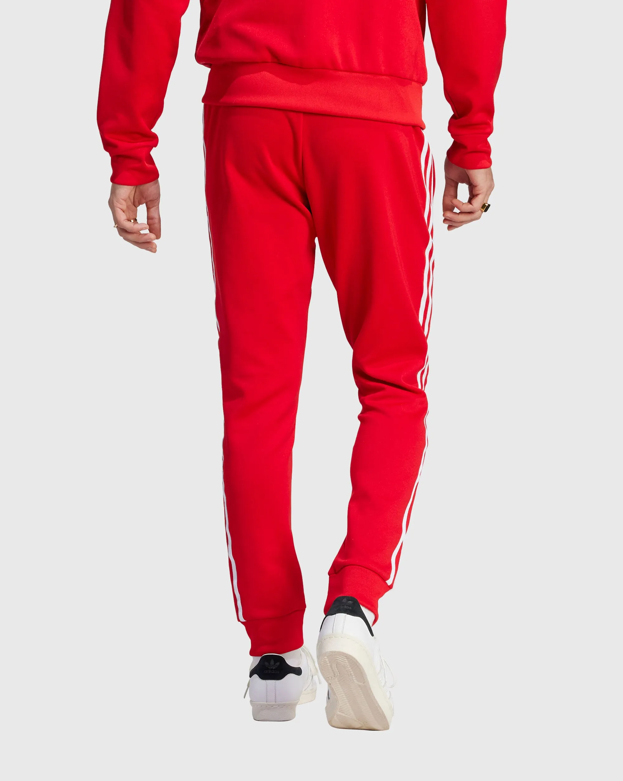 Adidas Originals Pantaloni Sportivi SST Track Rosso Uomo
