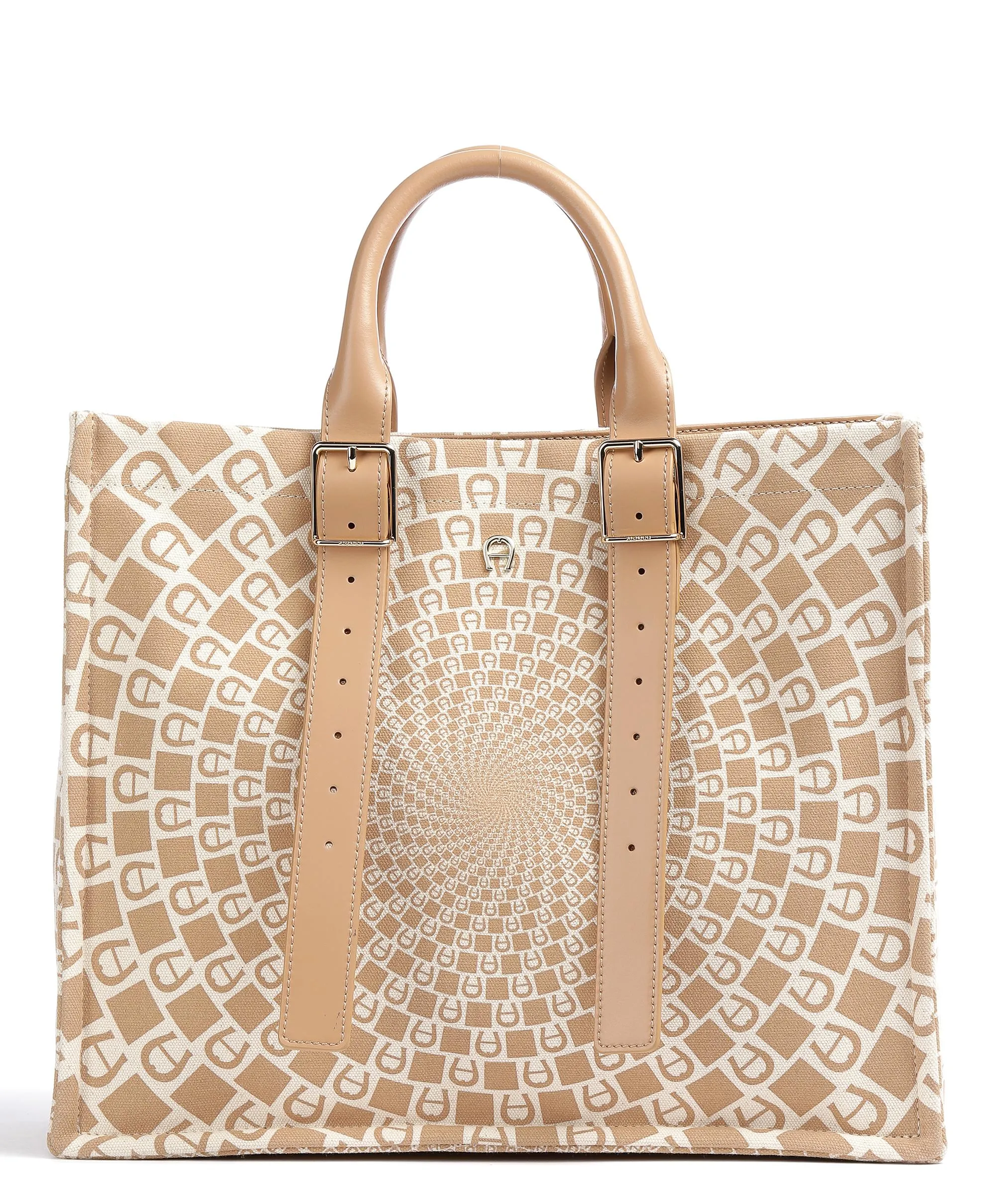  Aigner Jolene L Borsa shopper cotone marrone/avorio  