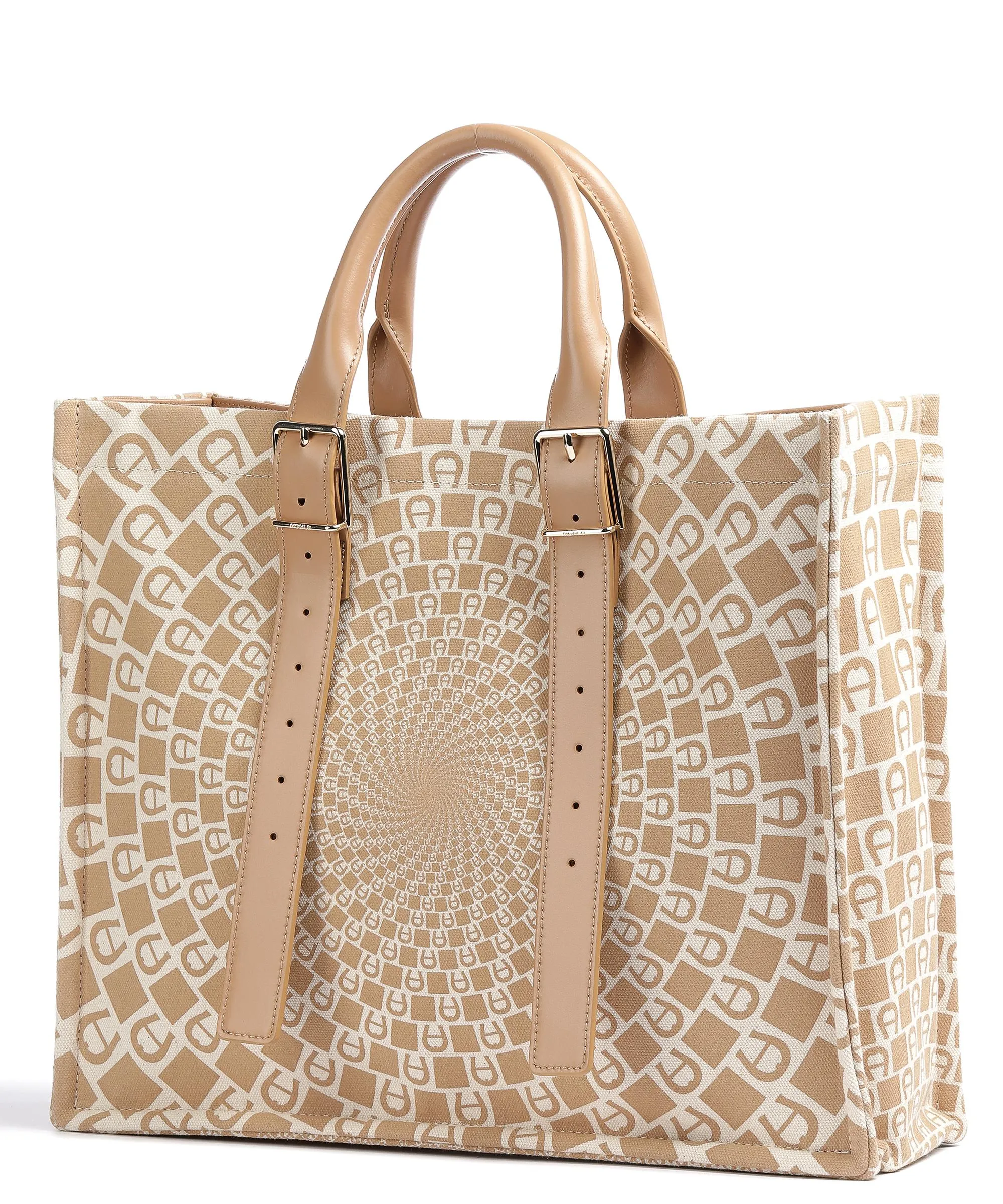  Aigner Jolene L Borsa shopper cotone marrone/avorio  