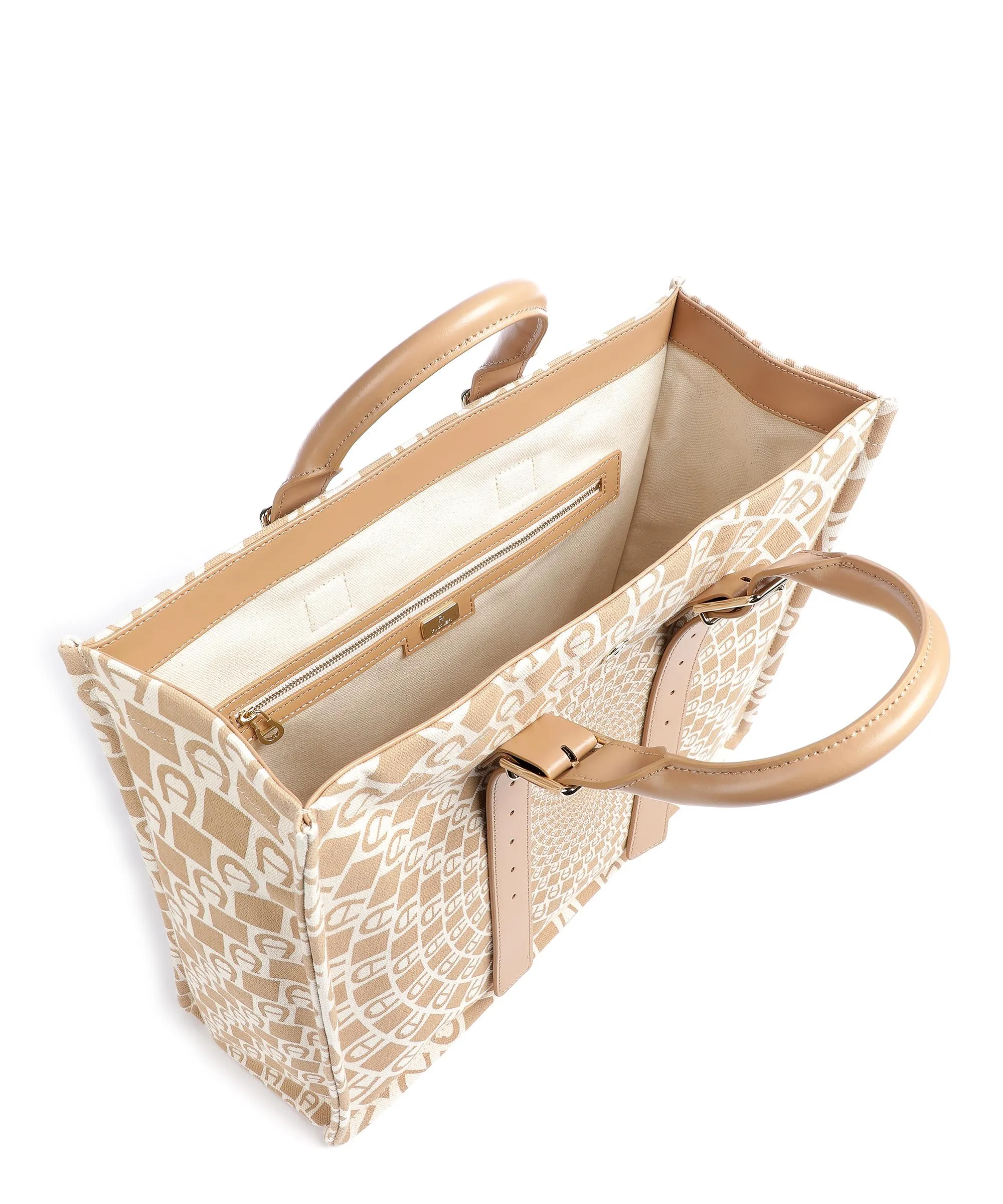  Aigner Jolene L Borsa shopper cotone marrone/avorio  