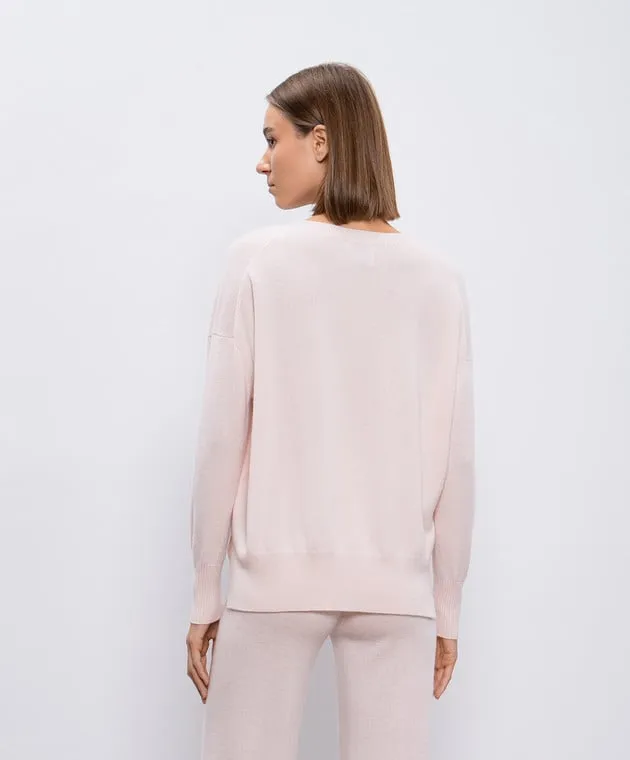 Allude Maglia in cashmere rosa 24511111