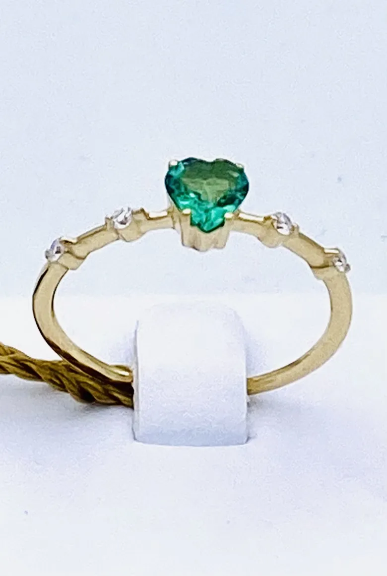 Anello smeraldo e diamanti oro giallo 750% art.AN2440