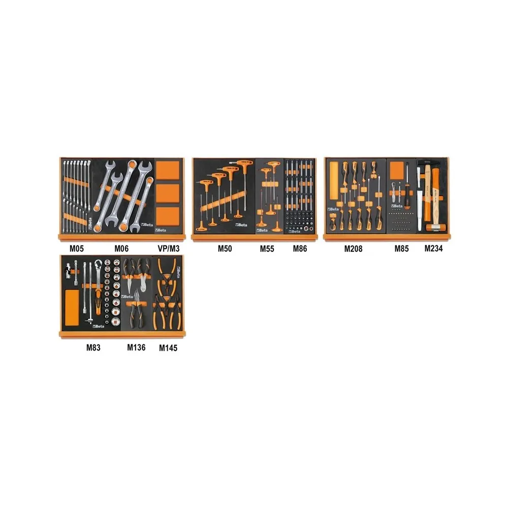 Assortimento di 170 utensili per autoriparazione in vassoio morbido in EVA - Beta 5904VG/2M
