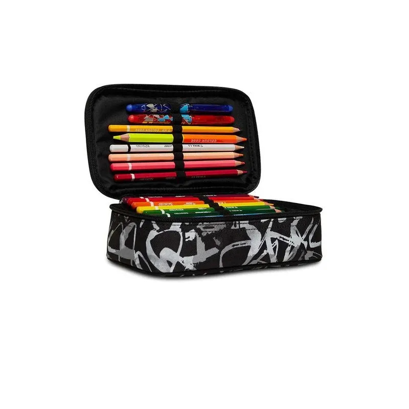 ASTUCCIO SCUOLA A LIBRO QUICK CASE FREETHINK BOY CONTENUTO ALTA QUALITÀ 46PZ.PENNA CANCELL.CARIOCA+ACCESSORI SEVEN ITALY