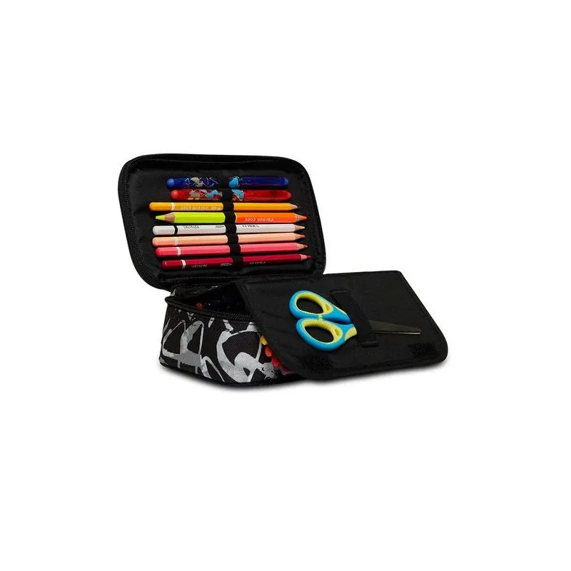 ASTUCCIO SCUOLA A LIBRO QUICK CASE FREETHINK BOY CONTENUTO ALTA QUALITÀ 46PZ.PENNA CANCELL.CARIOCA+ACCESSORI SEVEN ITALY