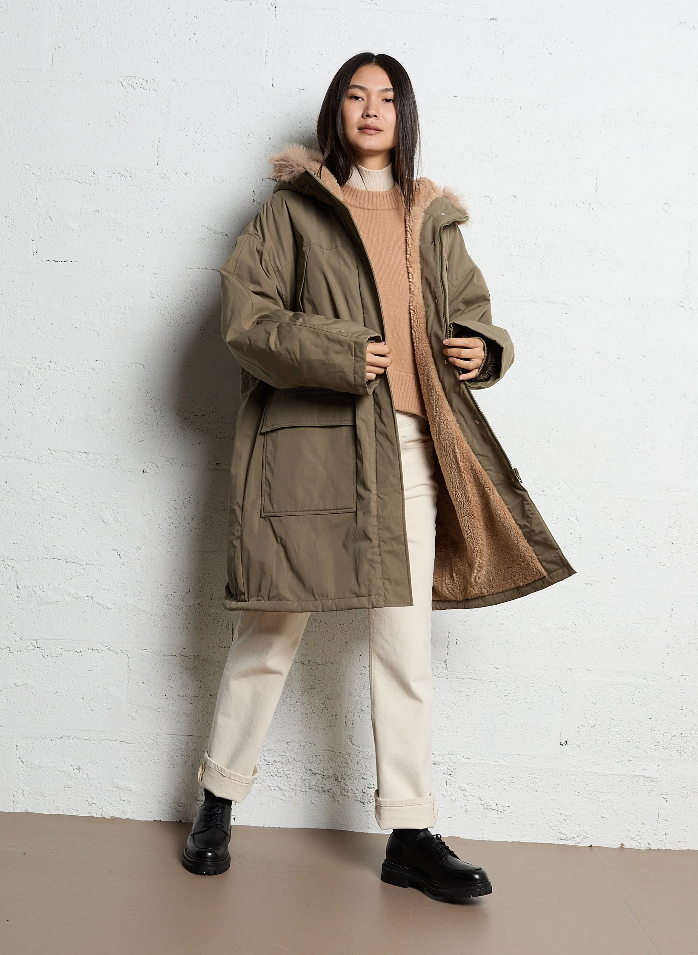  BELLEROSE   HOGGAR - Parka lungo in misto cotone | Beige
