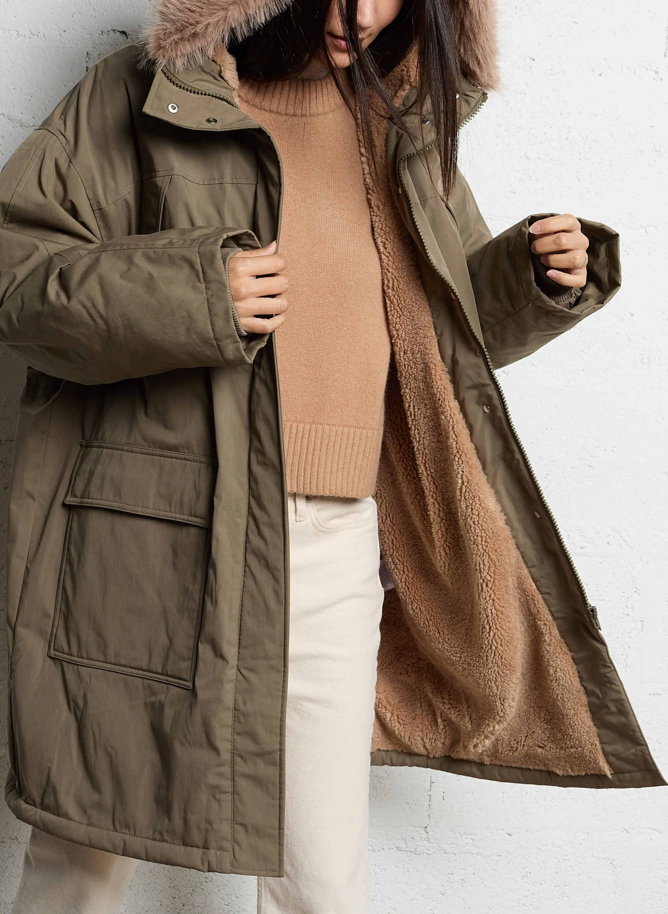  BELLEROSE   HOGGAR - Parka lungo in misto cotone | Beige