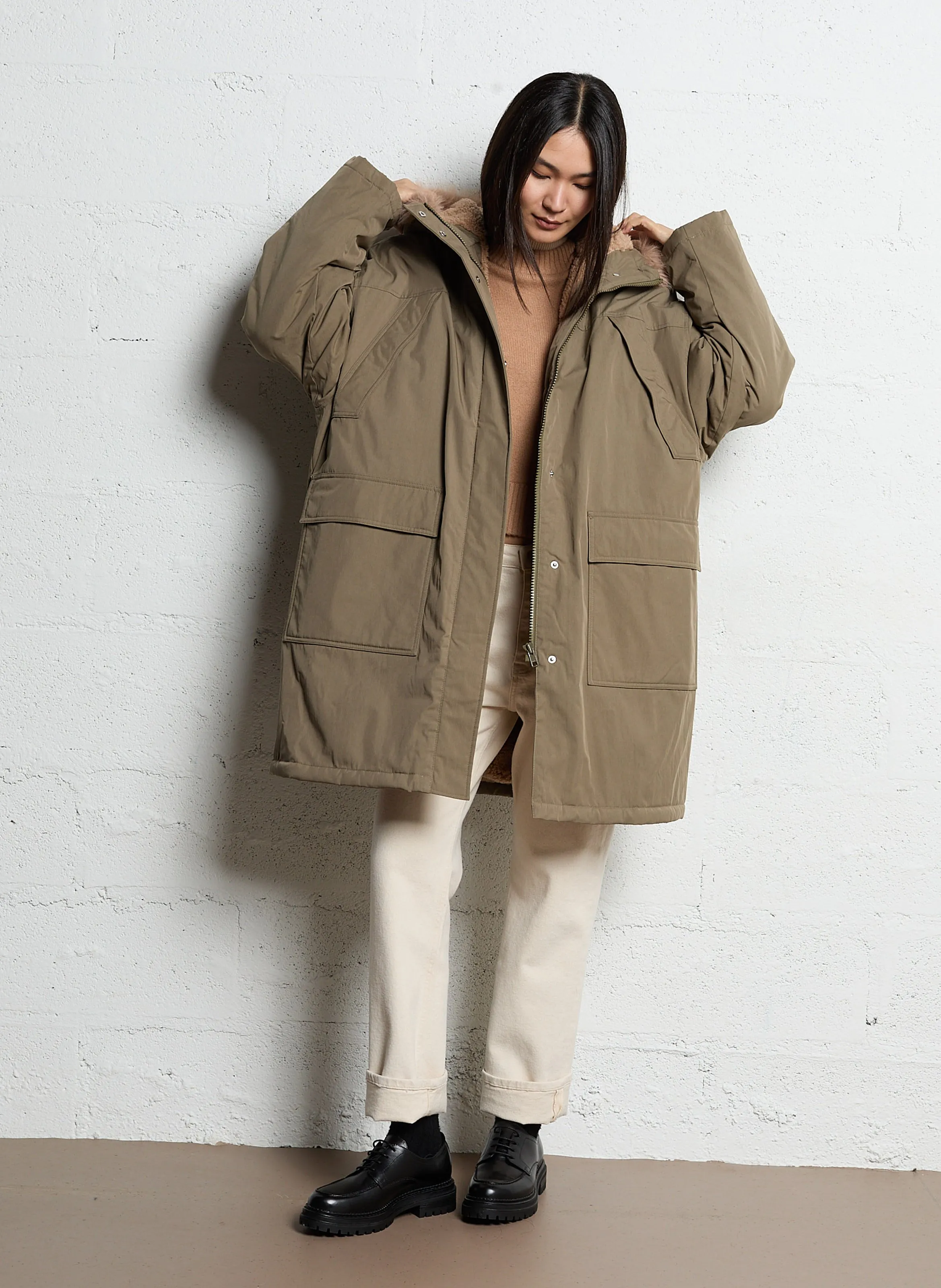  BELLEROSE   HOGGAR - Parka lungo in misto cotone | Beige