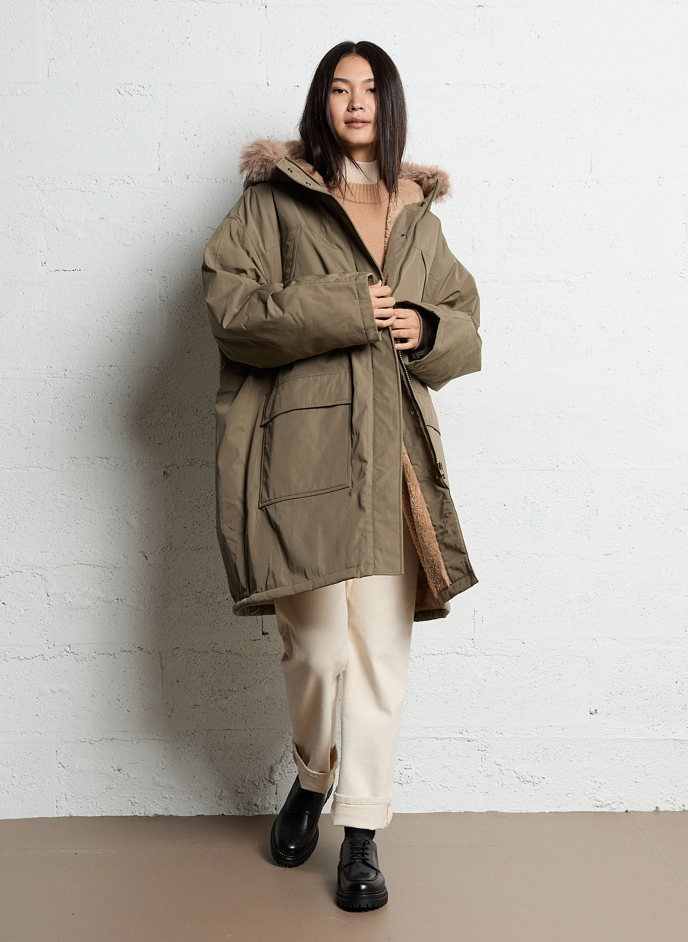 BELLEROSE   HOGGAR - Parka lungo in misto cotone | Beige