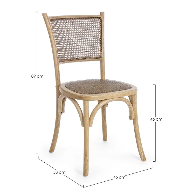 Bizzotto Sedia Carrel naturale