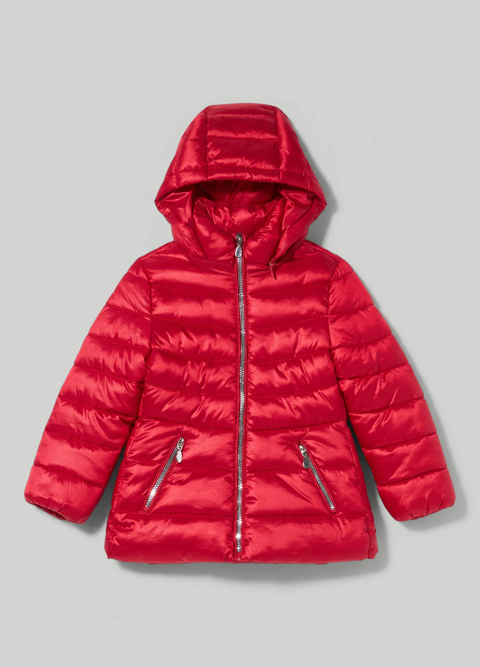 BLUKIDS  Piumino con cappuccio imbottito in ovatta riciclata bambina