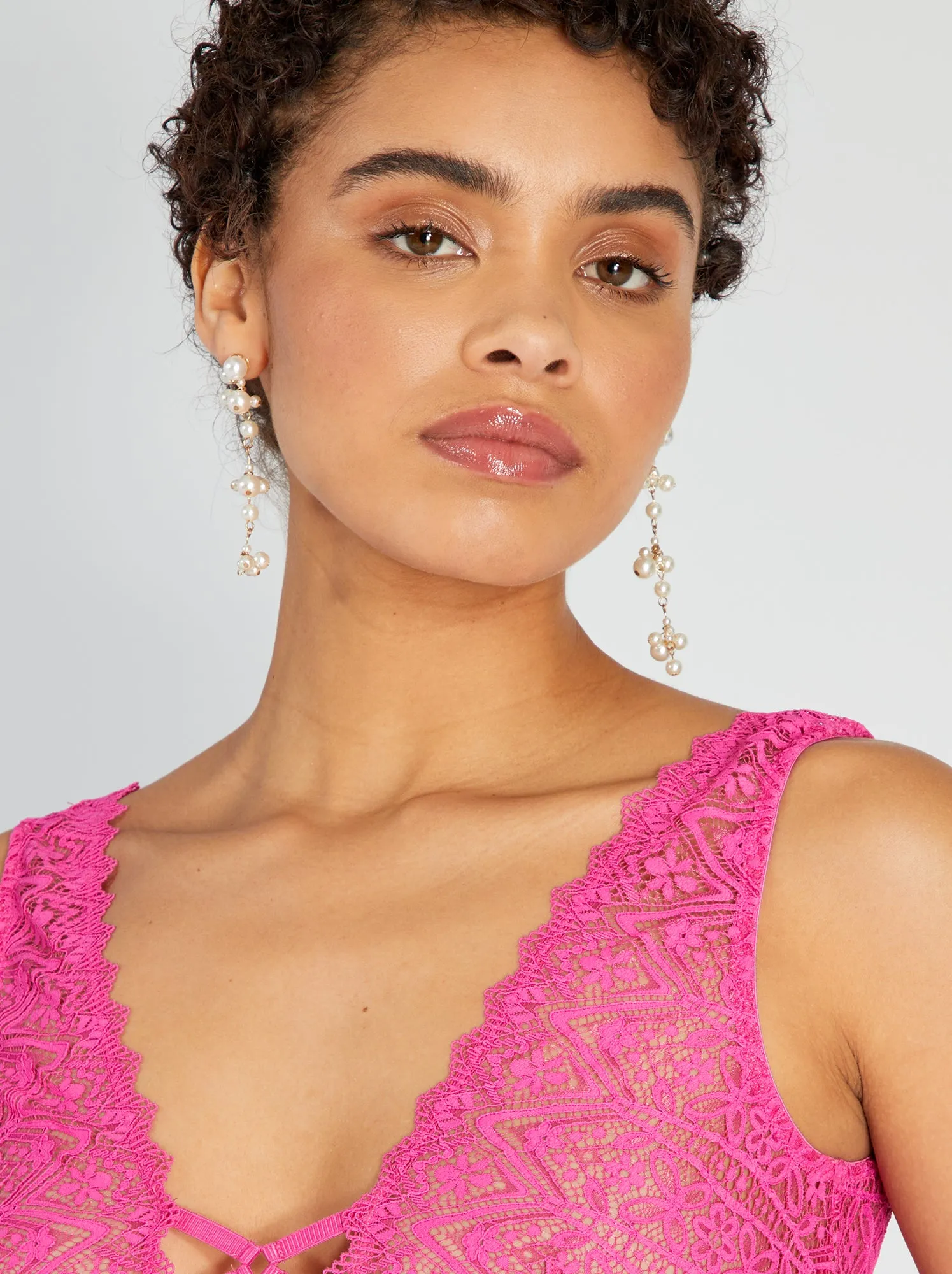 Body in tulle e pizzo - ROSA