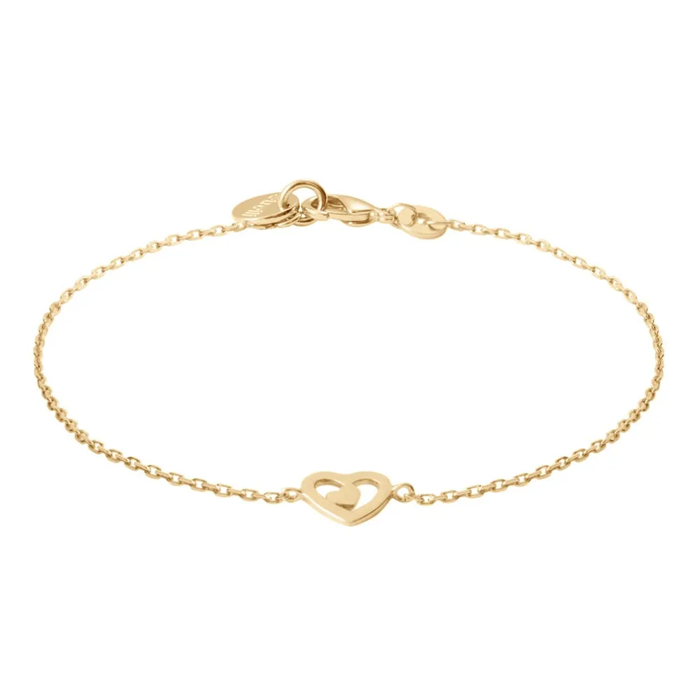 Bracciale Cuore Golden Dream Placcato Oro Giallo 16+2 cm 1666995