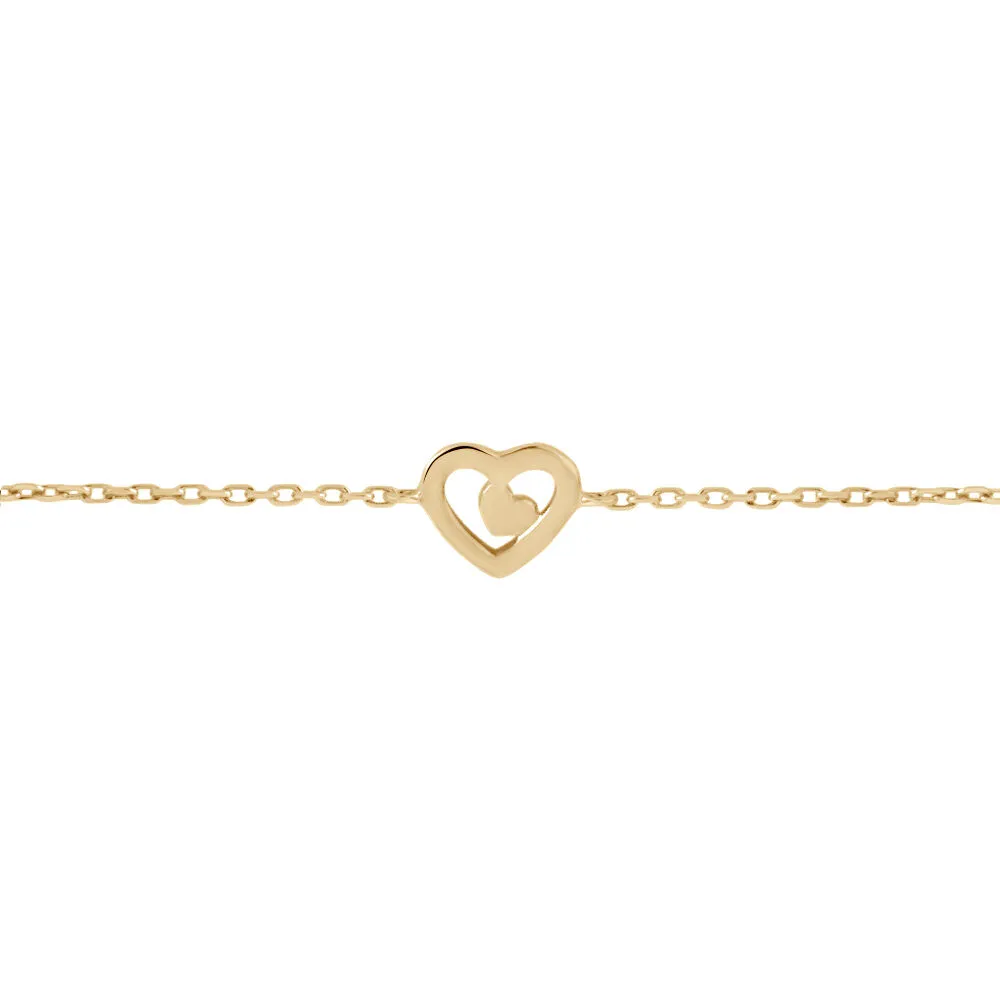 Bracciale Cuore Golden Dream Placcato Oro Giallo 16+2 cm 1666995