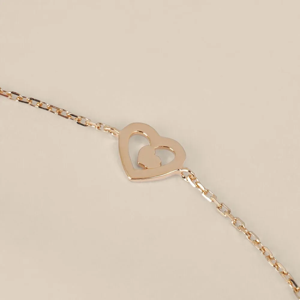 Bracciale Cuore Golden Dream Placcato Oro Giallo 16+2 cm 1666995