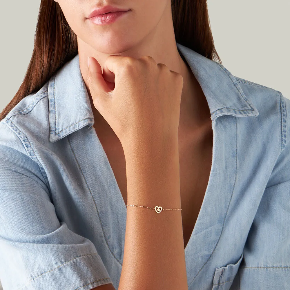 Bracciale Cuore Golden Dream Placcato Oro Giallo 16+2 cm 1666995