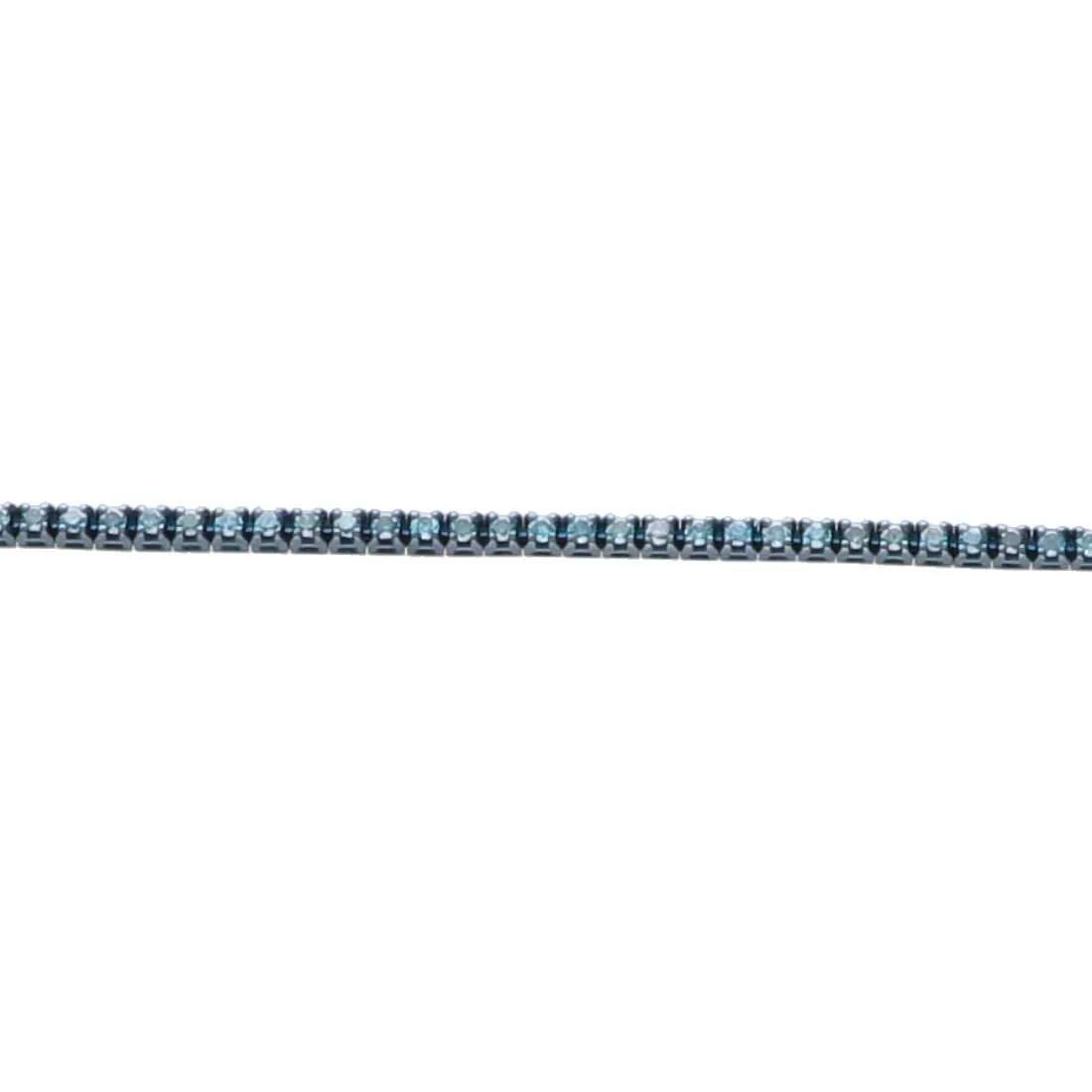 Bracciale tennis in oro con diamanti natuarli blu trattati