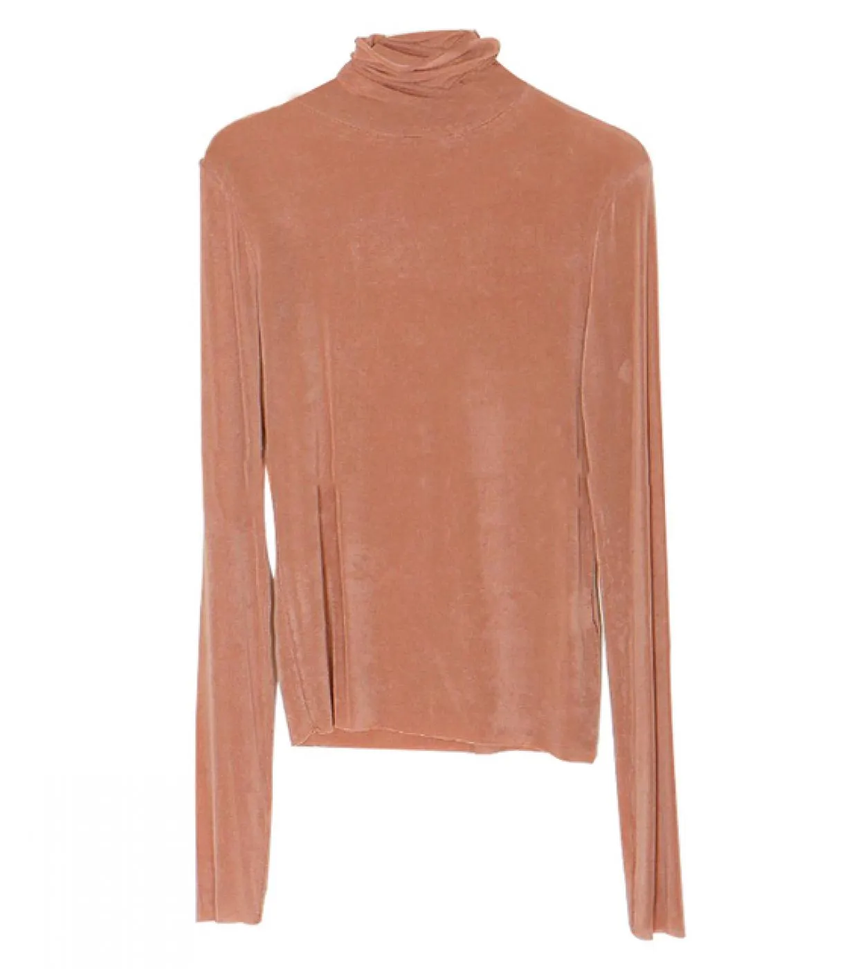 Camicette da donna bianche primaverili Camicette a collo alto skinny Camicetta a maniche lunghe Camicie a maniche lunghe elastic