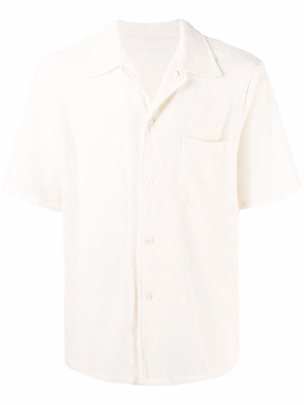 Camicia a maniche corte in bianco - uomo
