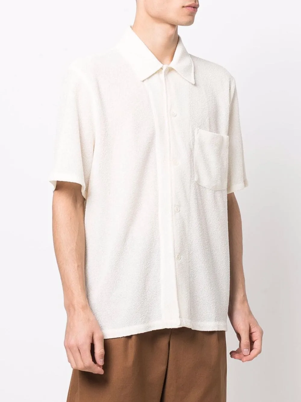 Camicia a maniche corte in bianco - uomo