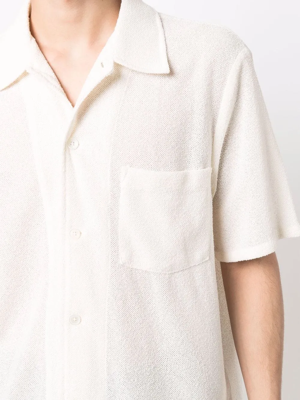 Camicia a maniche corte in bianco - uomo