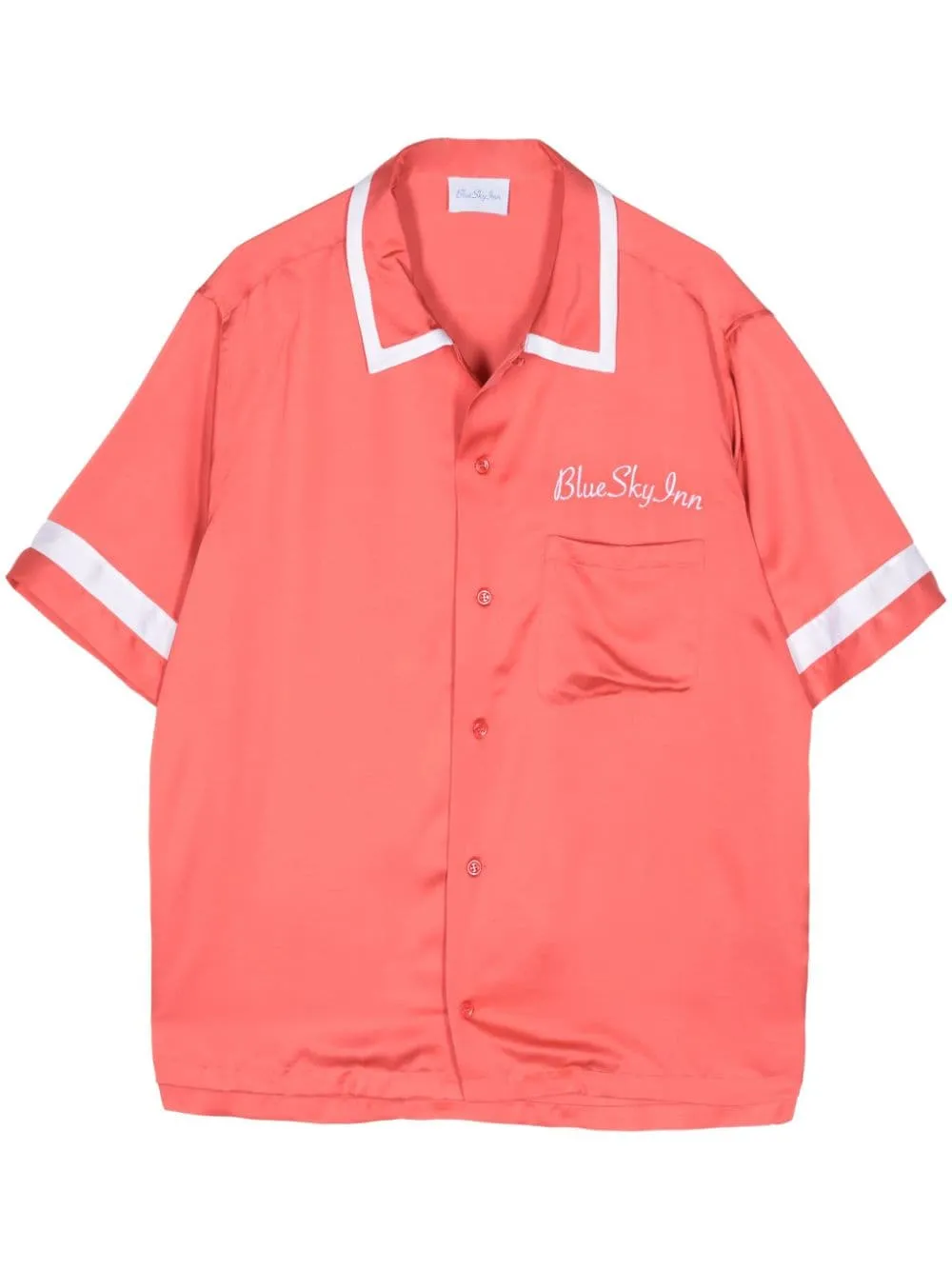 Camicia con ricamo in rosa - uomo