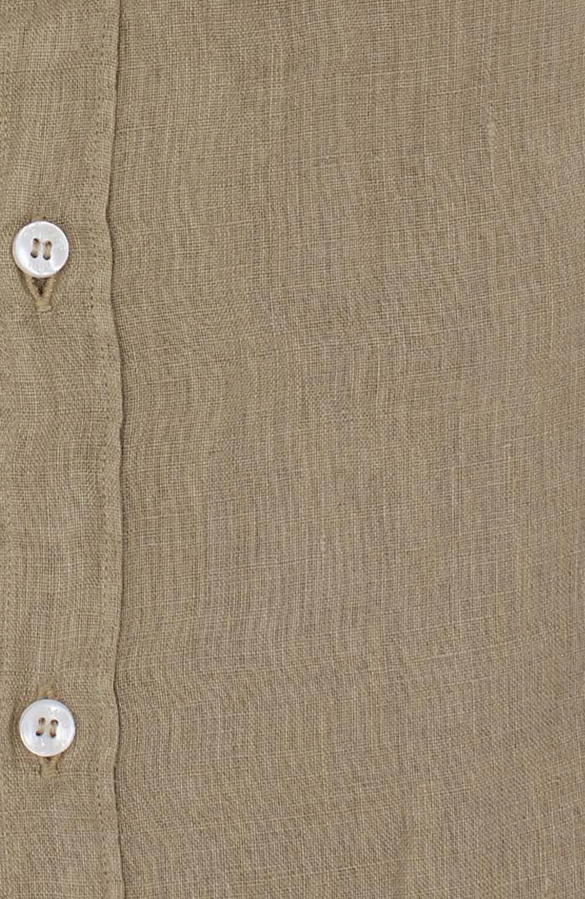 camicia coreana cammello in lino
