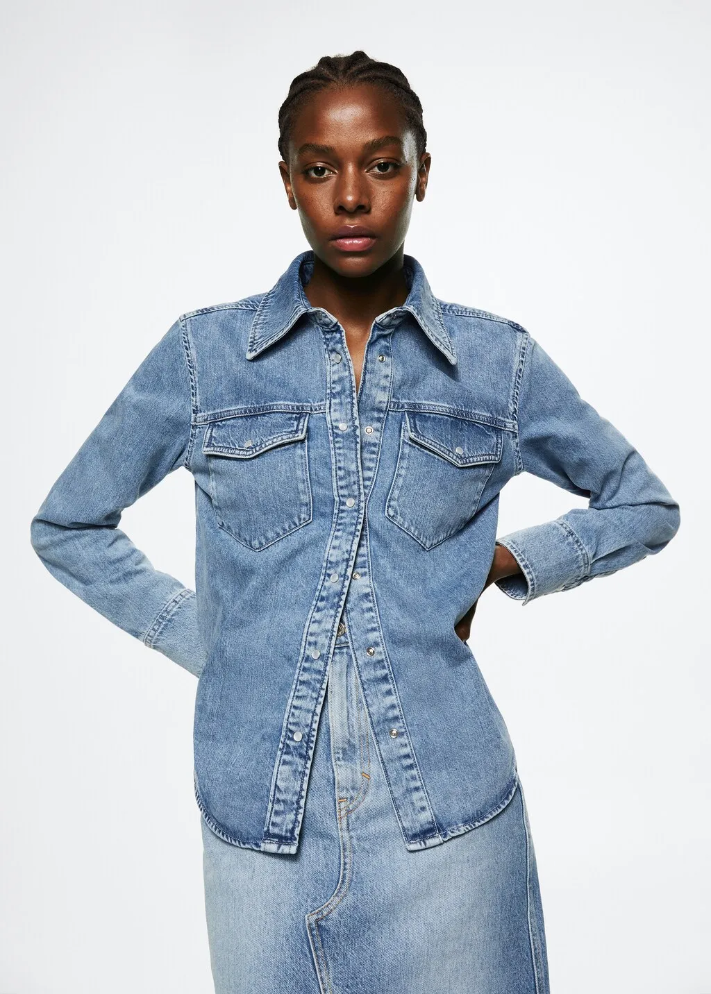 Camicia denim di cotone