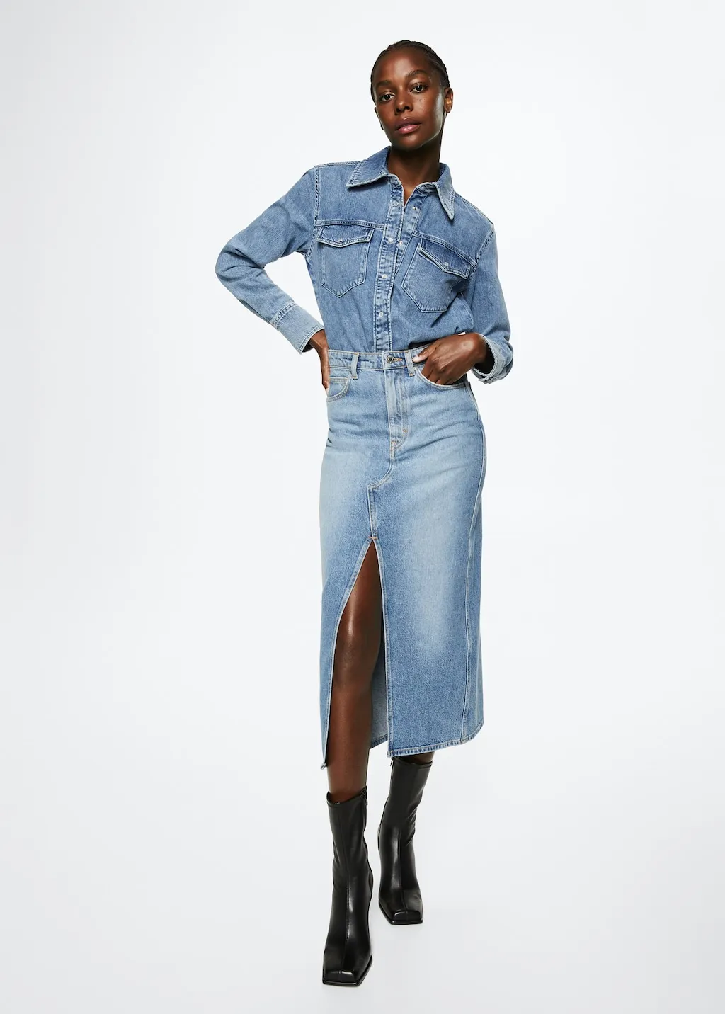 Camicia denim di cotone