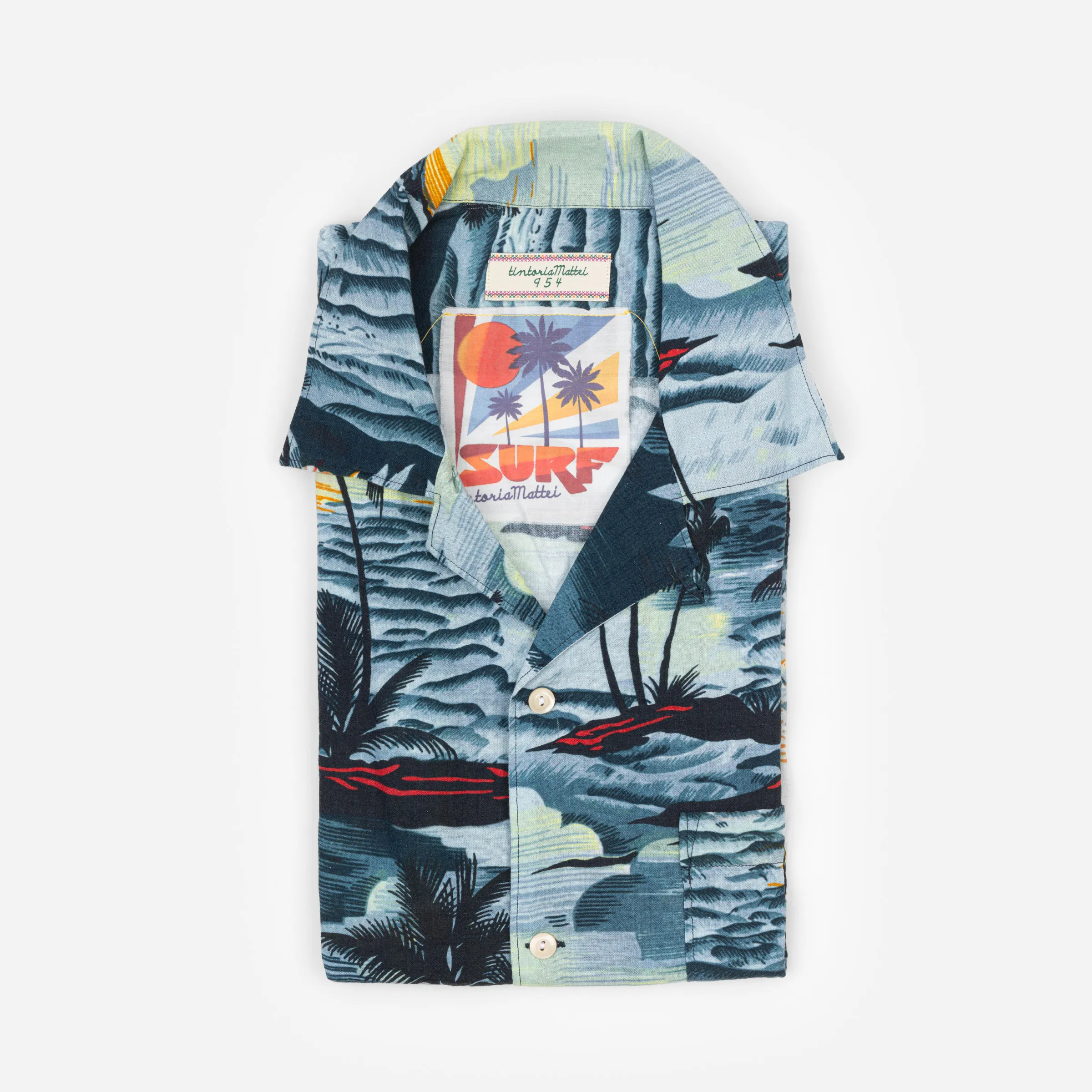 Camicia Hawaiana in misto cotone