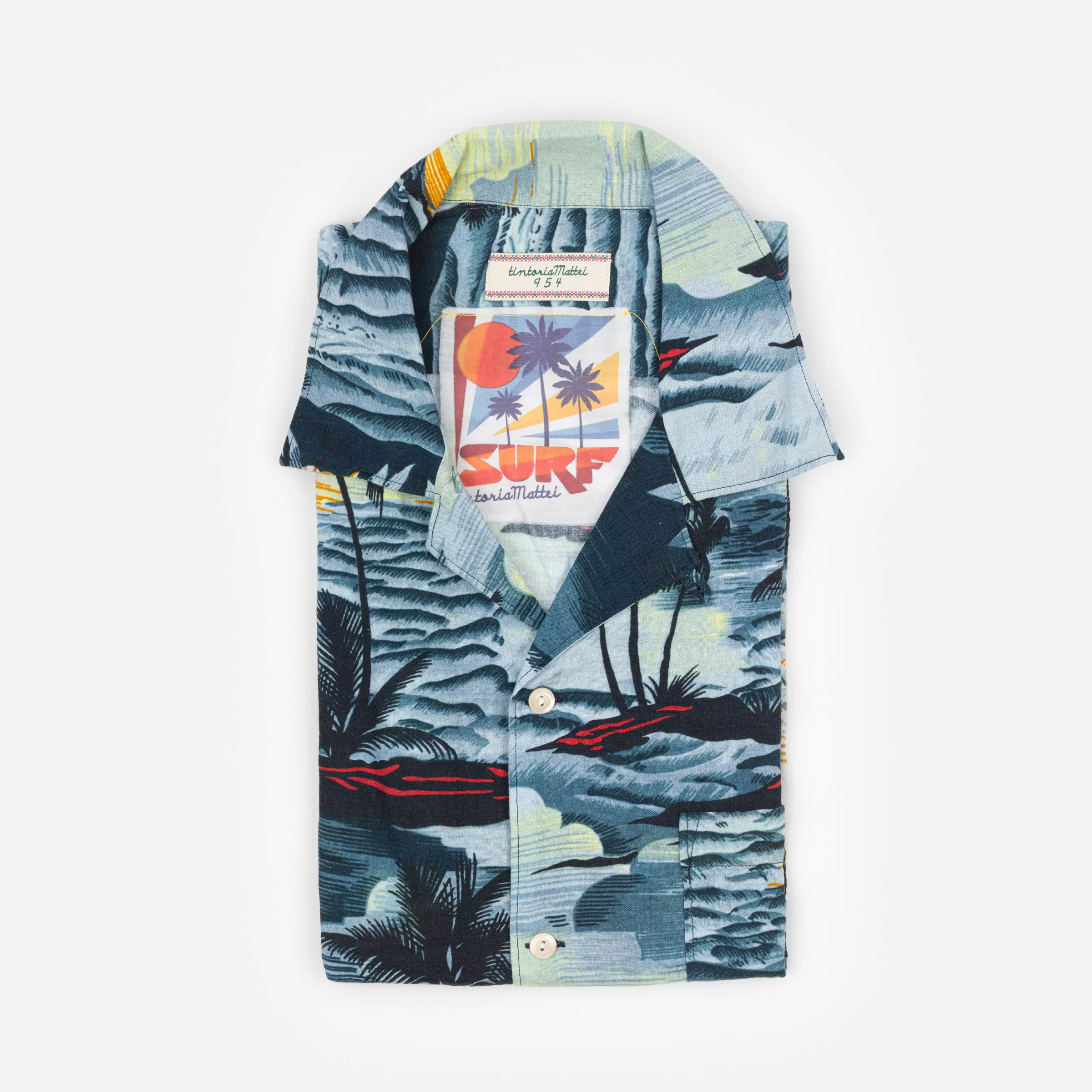 Camicia Hawaiana in misto cotone