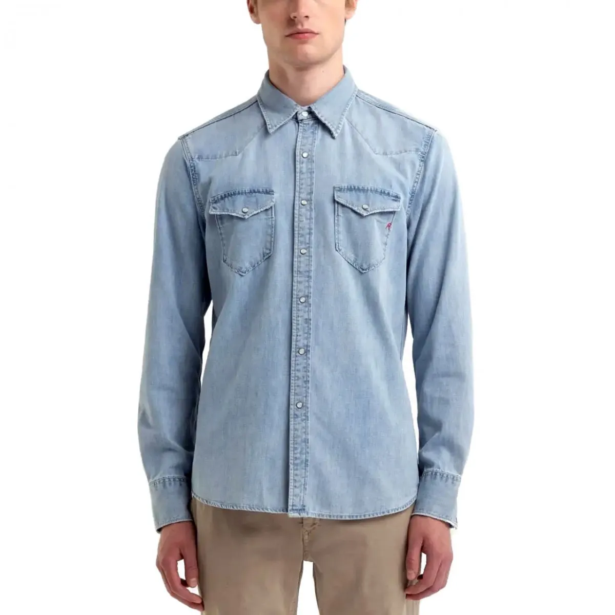 Camicia In Demin Light Blue