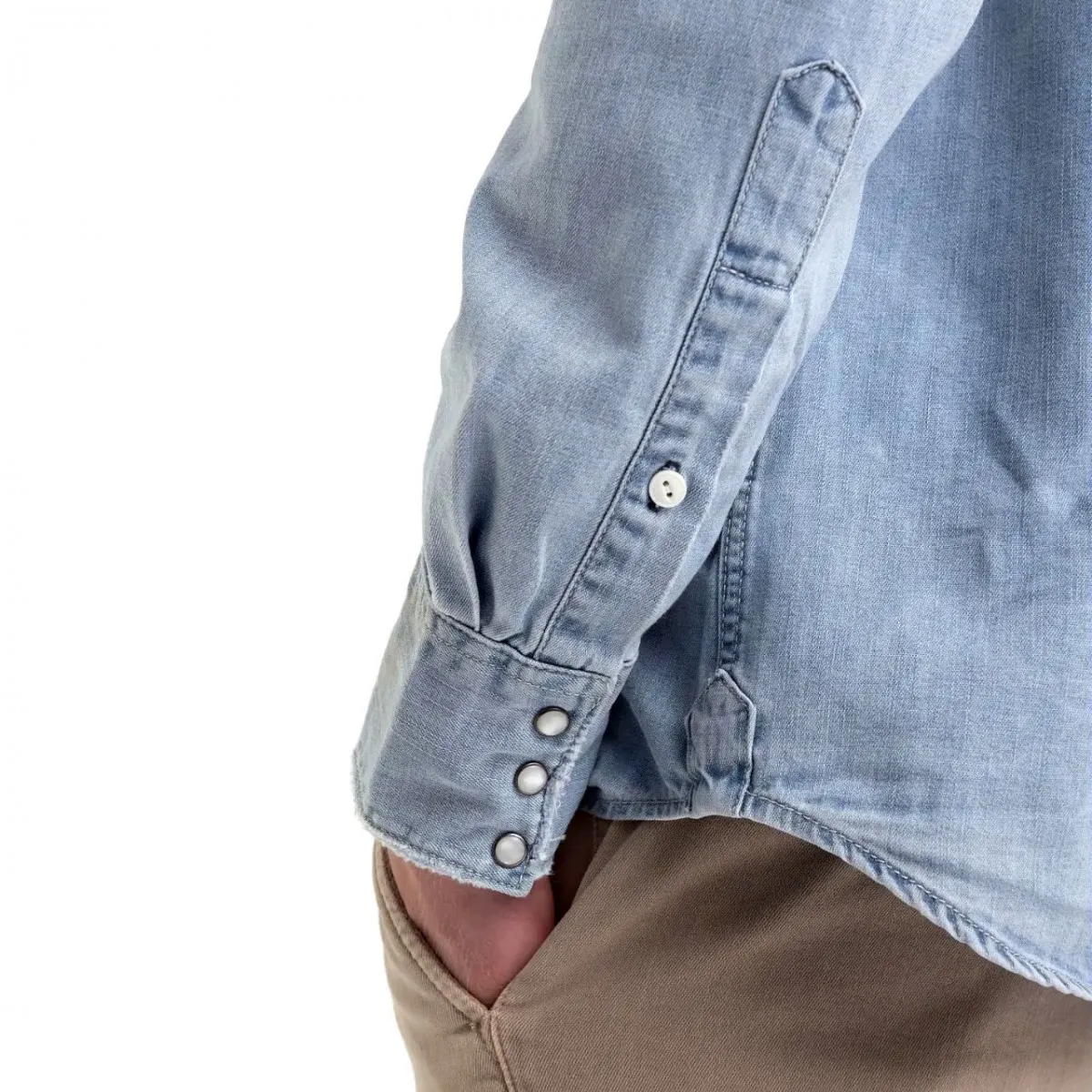 Camicia In Demin Light Blue