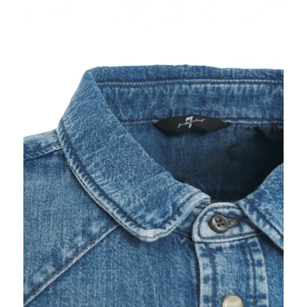 Camicia in denim blu