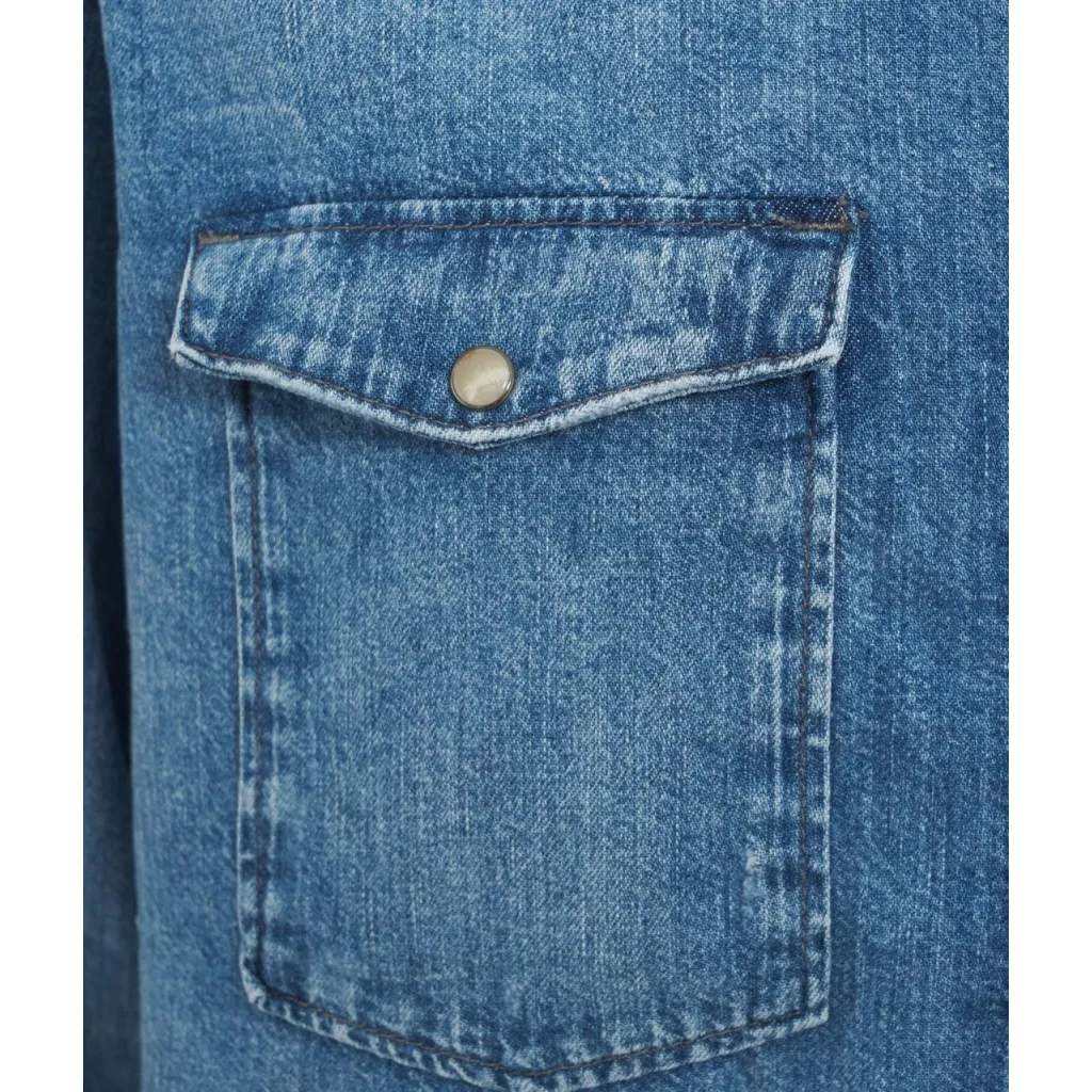 Camicia in denim blu