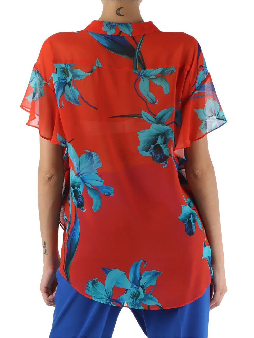 Camicia in georgette stampa all over