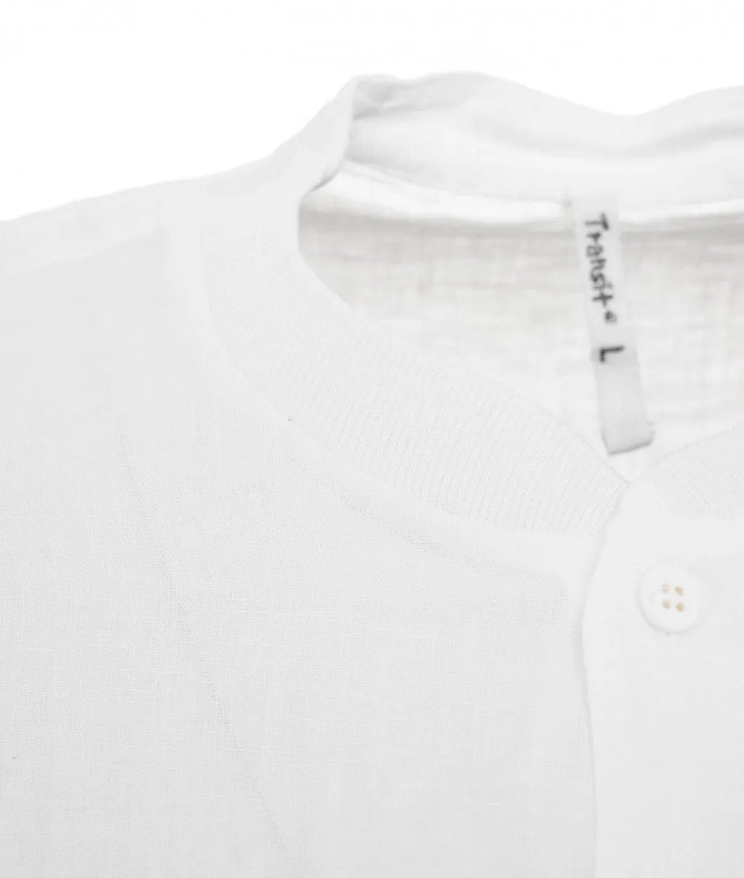Camicia in lino bianco bianco