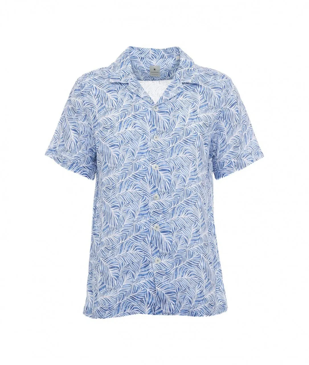 Camicia in lino blu blu