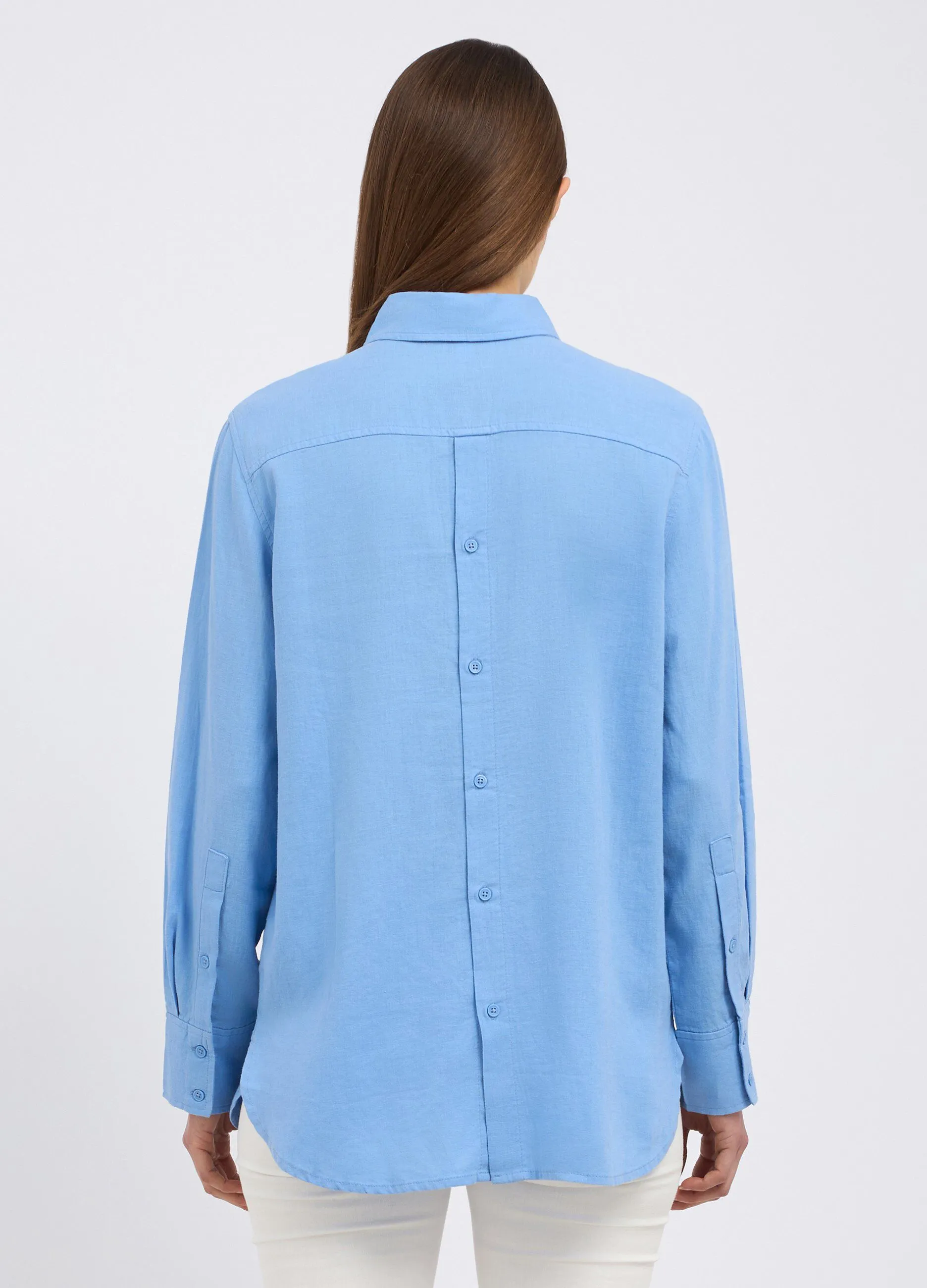 Camicia in misto lino donna