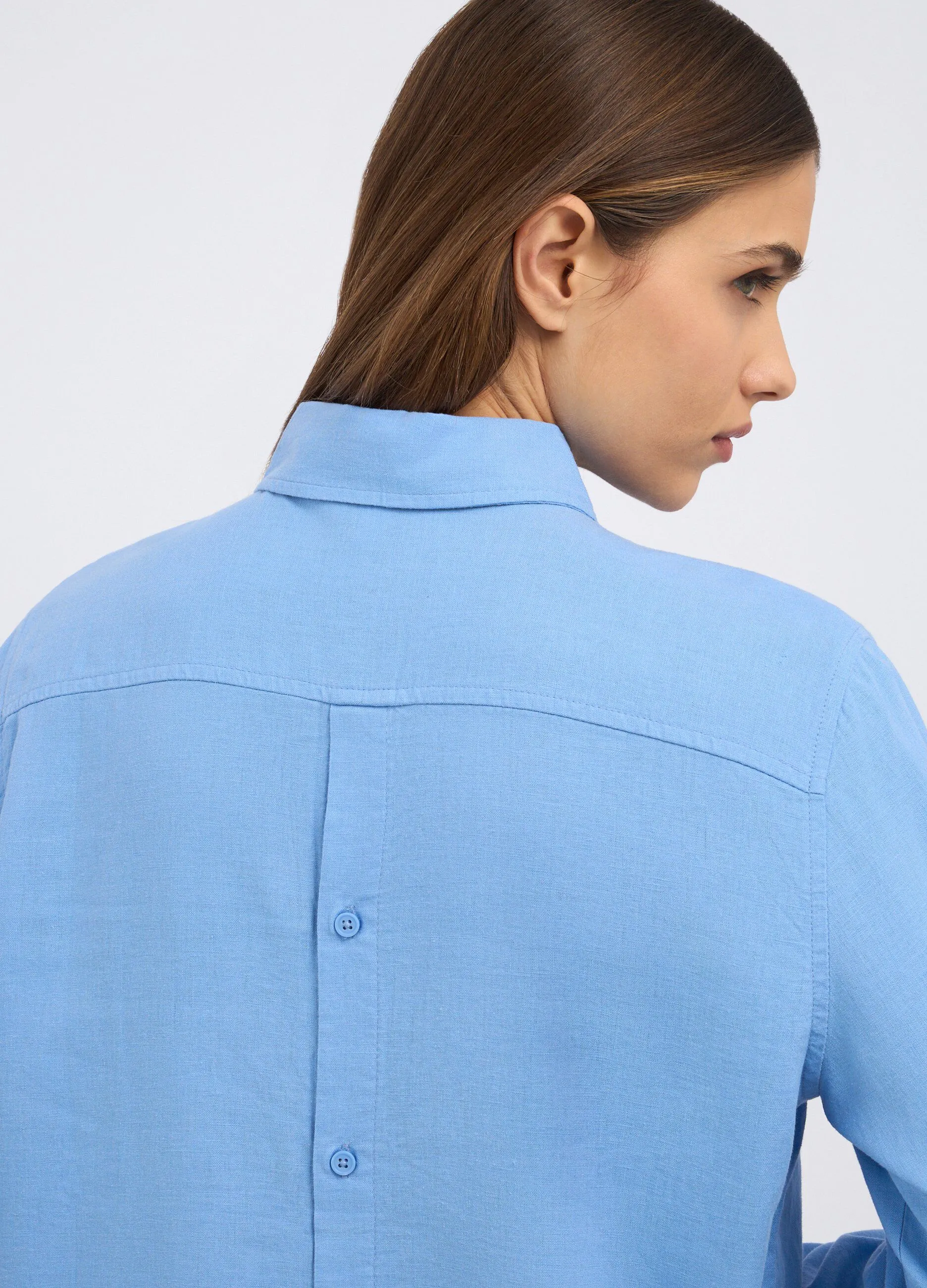 Camicia in misto lino donna