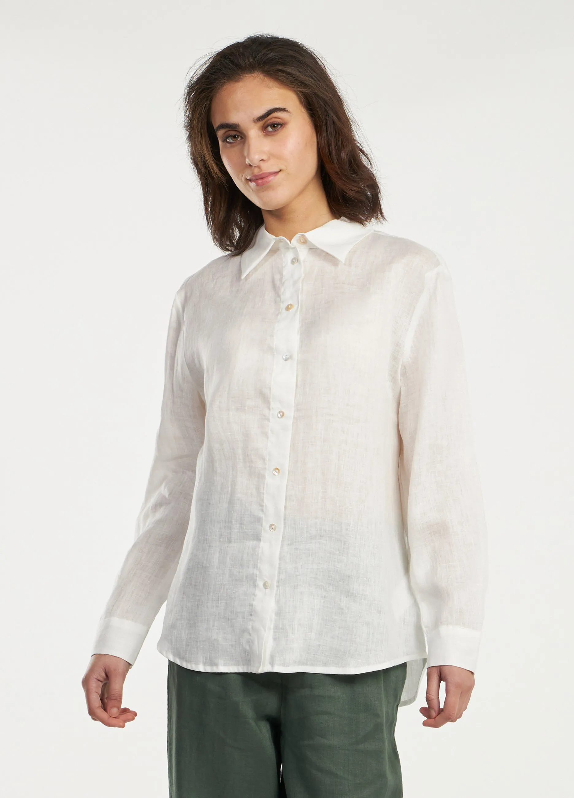 Camicia in puro lino donna