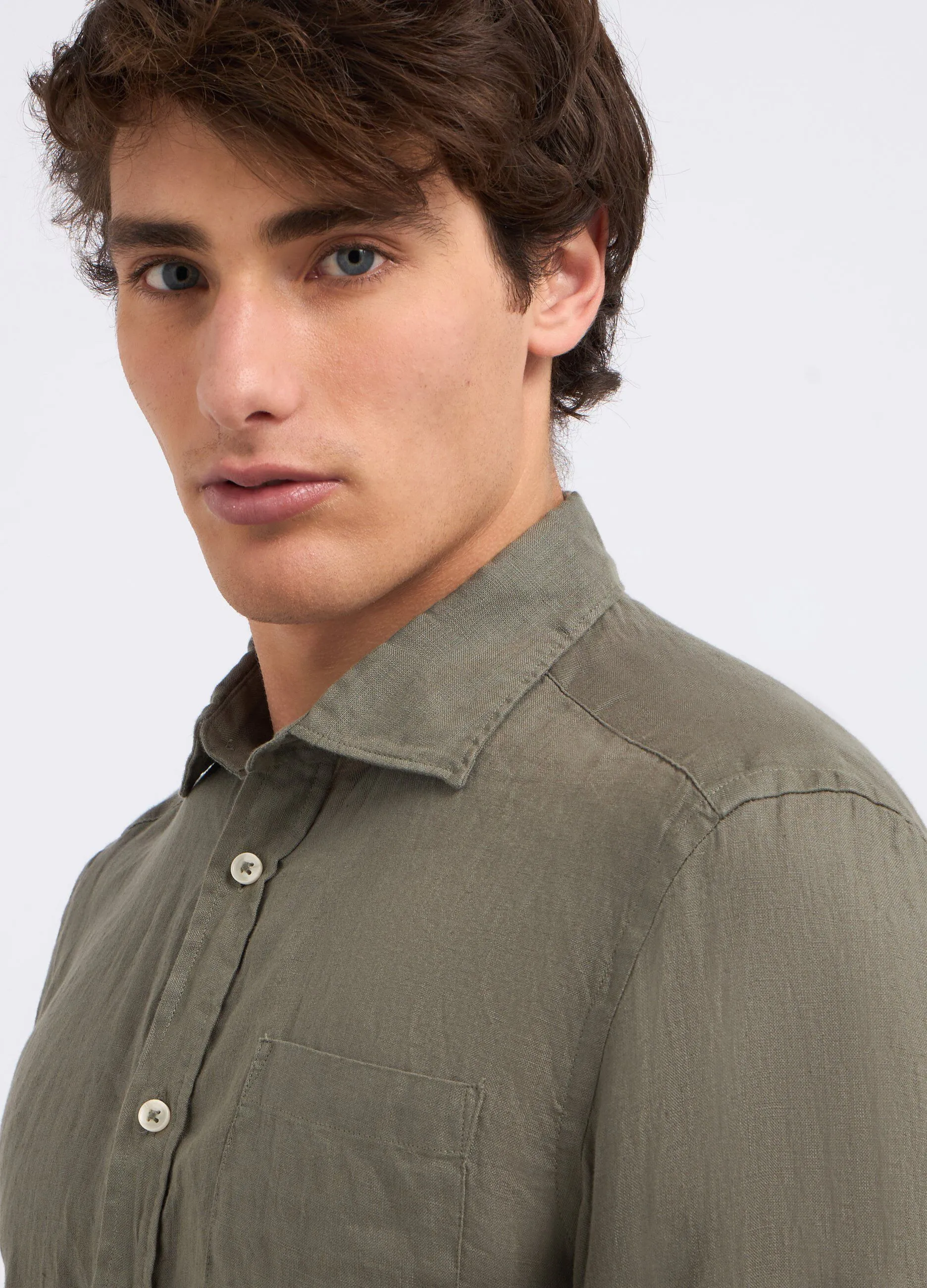 Camicia in puro lino uomo